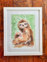 Sloth Original Painting - FRAMED