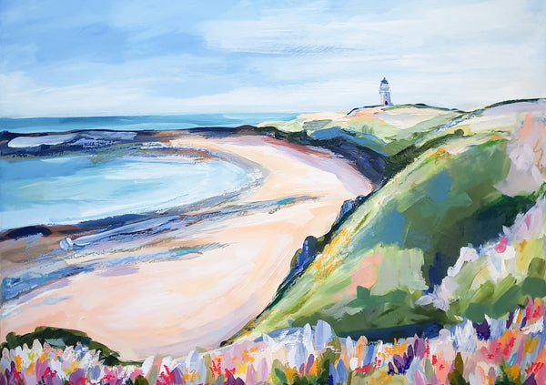 Little Lighthouse  //  Canvas Art Print A4