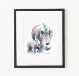 Wendy & Trudy the Rhinos - Raewyn Pope Illustration