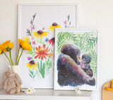 Jane & Fiona the gorillas - Raewyn Pope Illustration