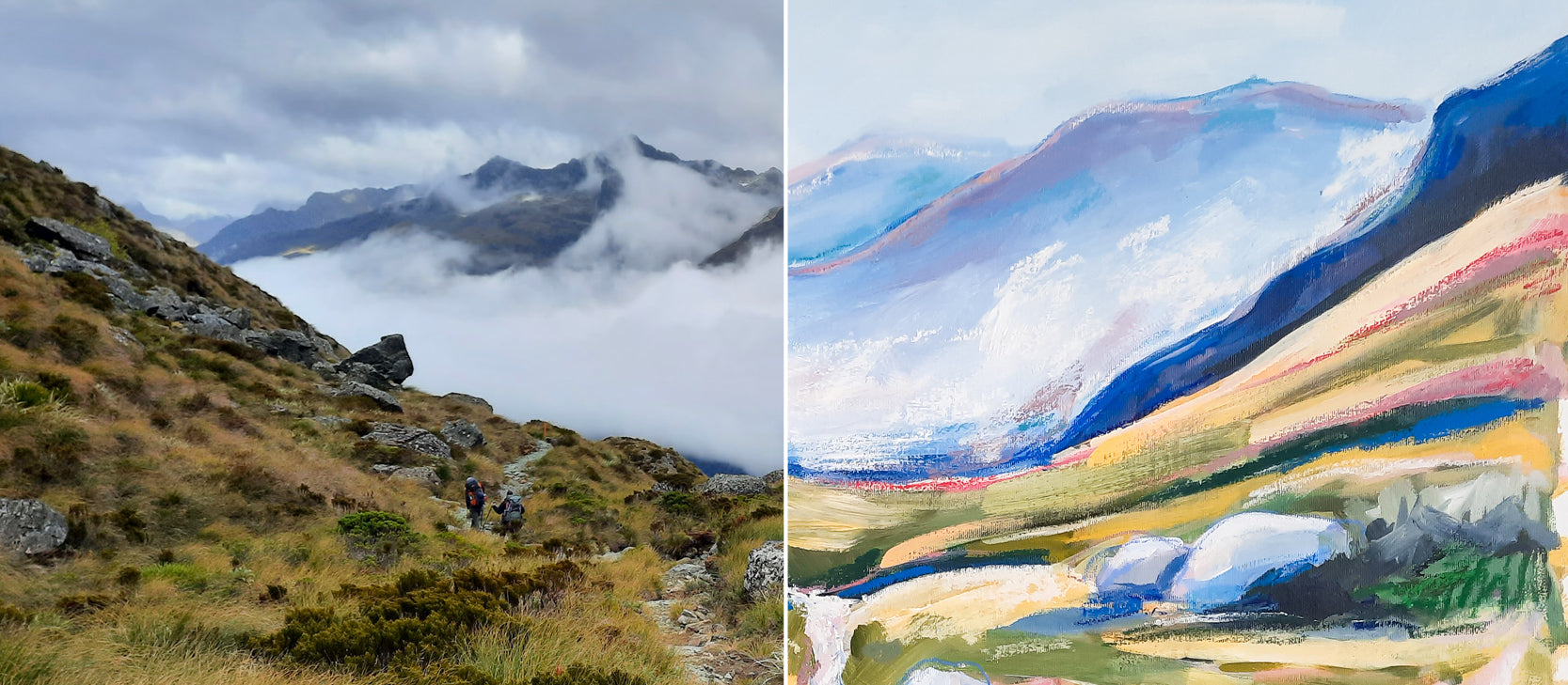 What inspired the TRAILS landscapes?