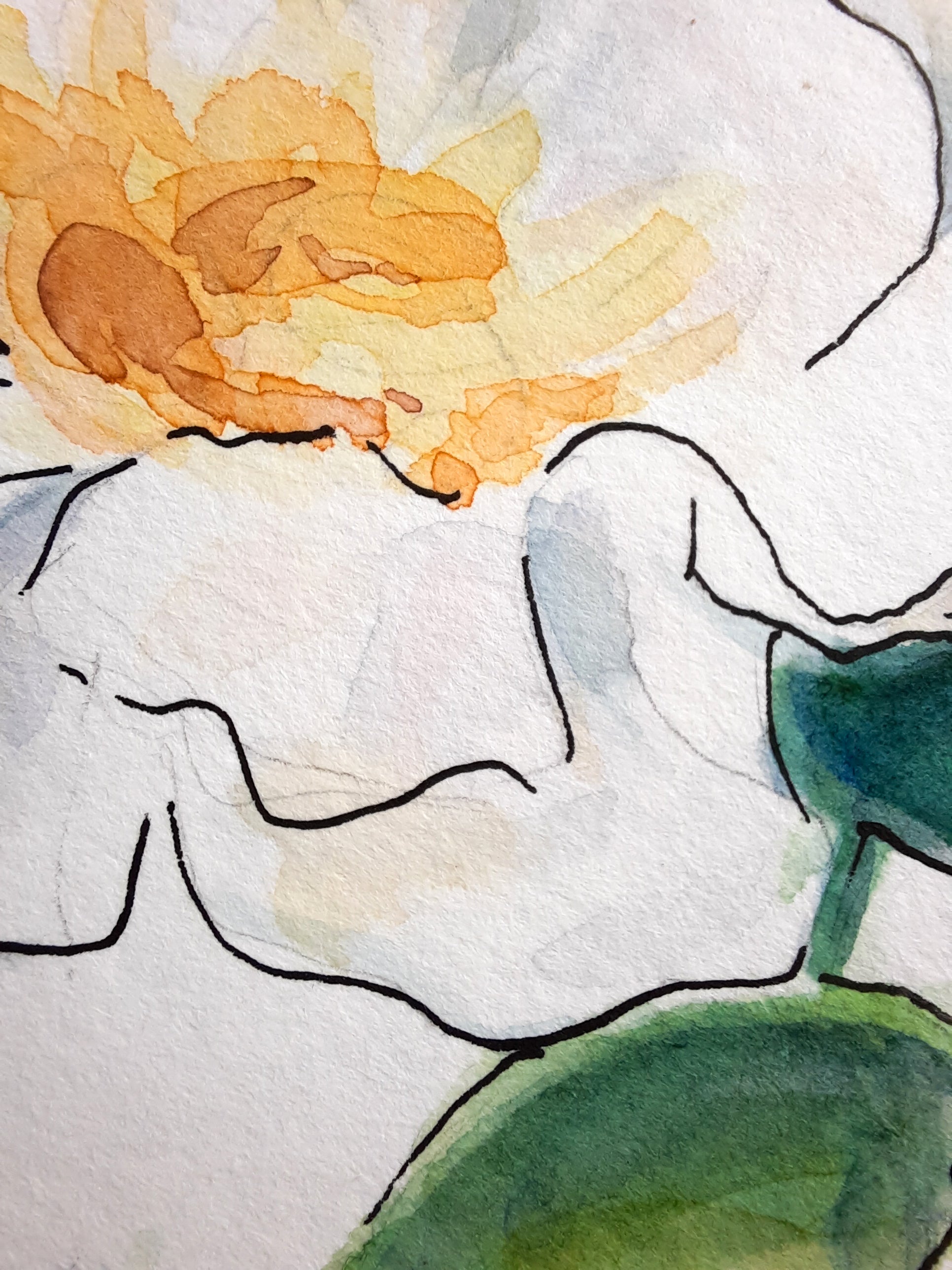 Flower Stem Original Painting