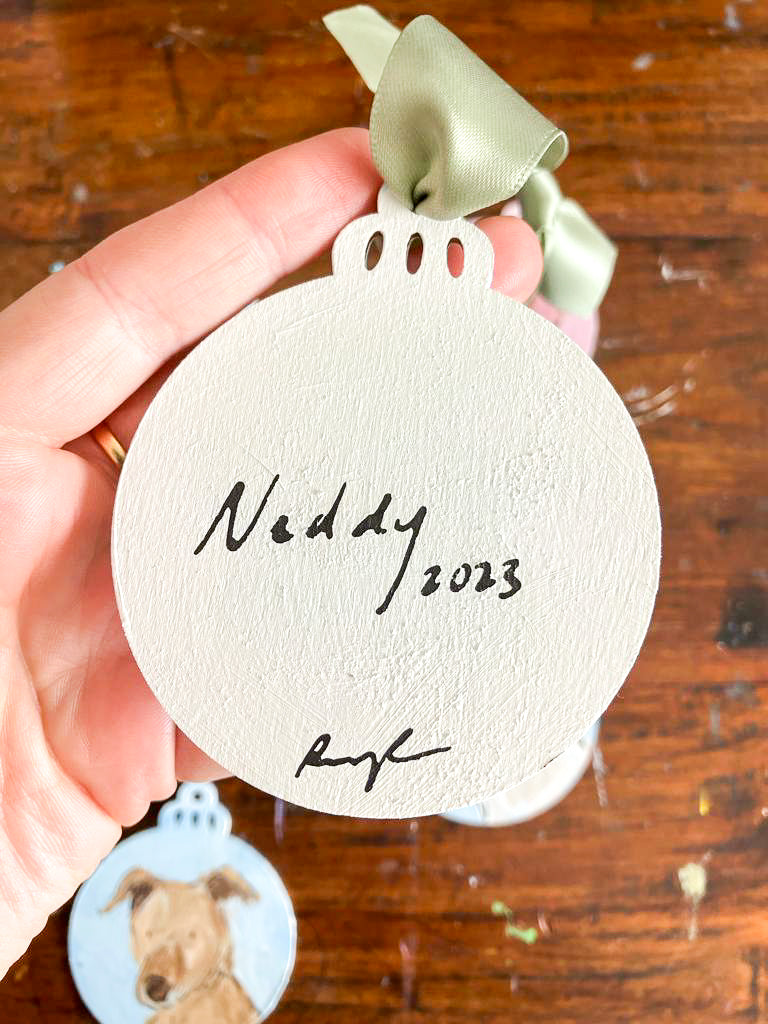 Hand-painted pet ornaments