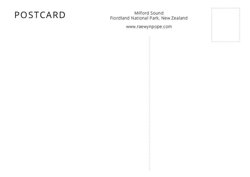 Milford Sound Waterfall Postcard