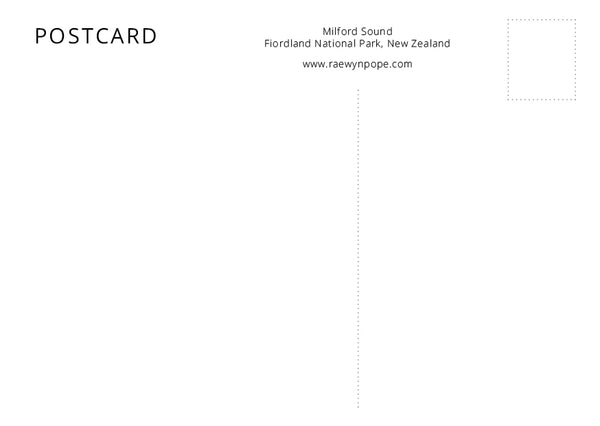 Milford Sound Waterfall Postcard