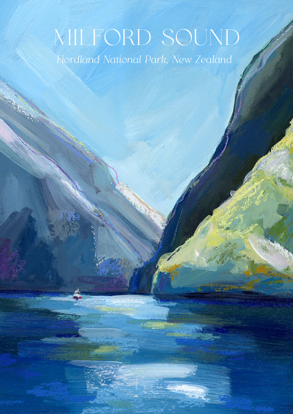 Milford Sound Boat Postcard