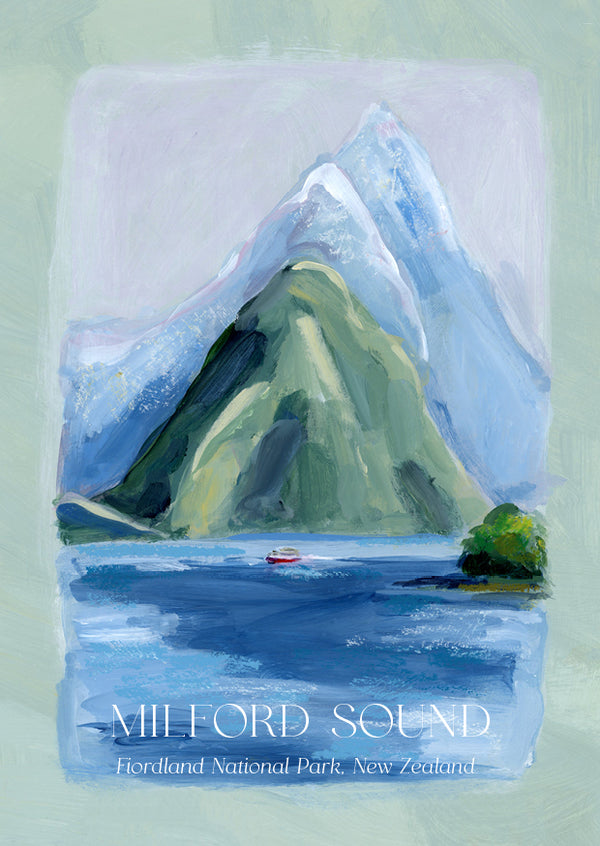 Milford Sound Boat Postcard #2