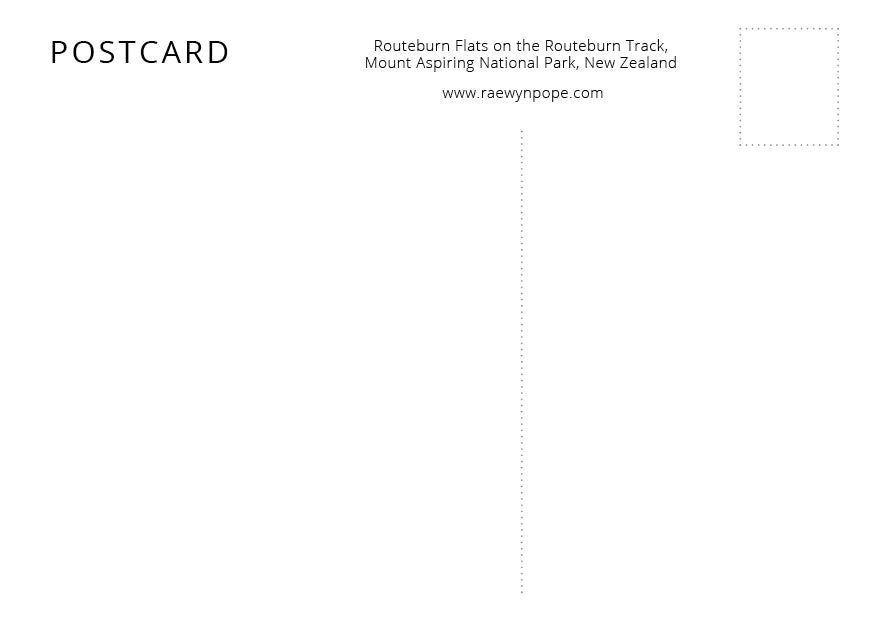 Routeburn Flats Postcard