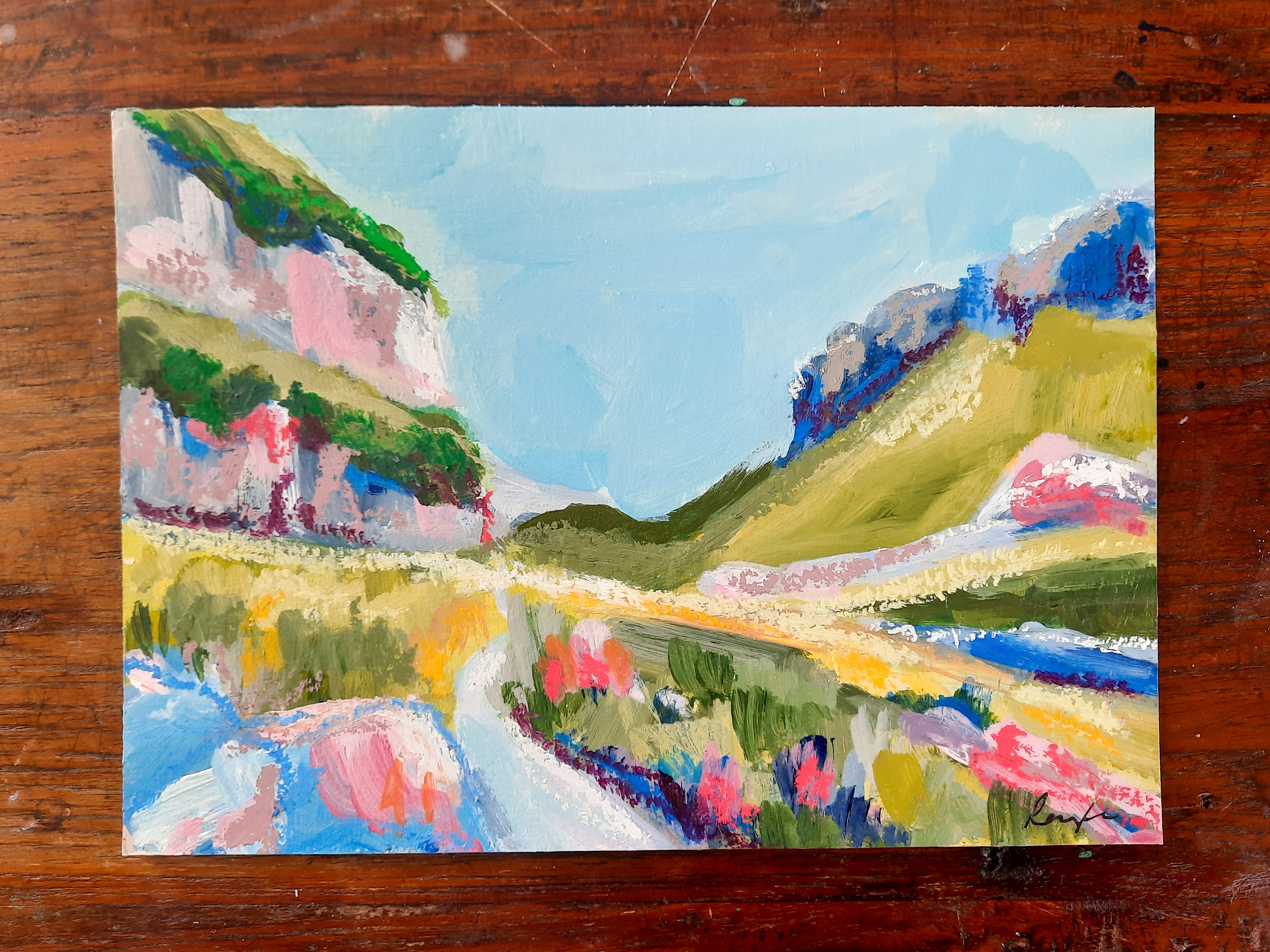 Starting the Climb  //  Original Painting