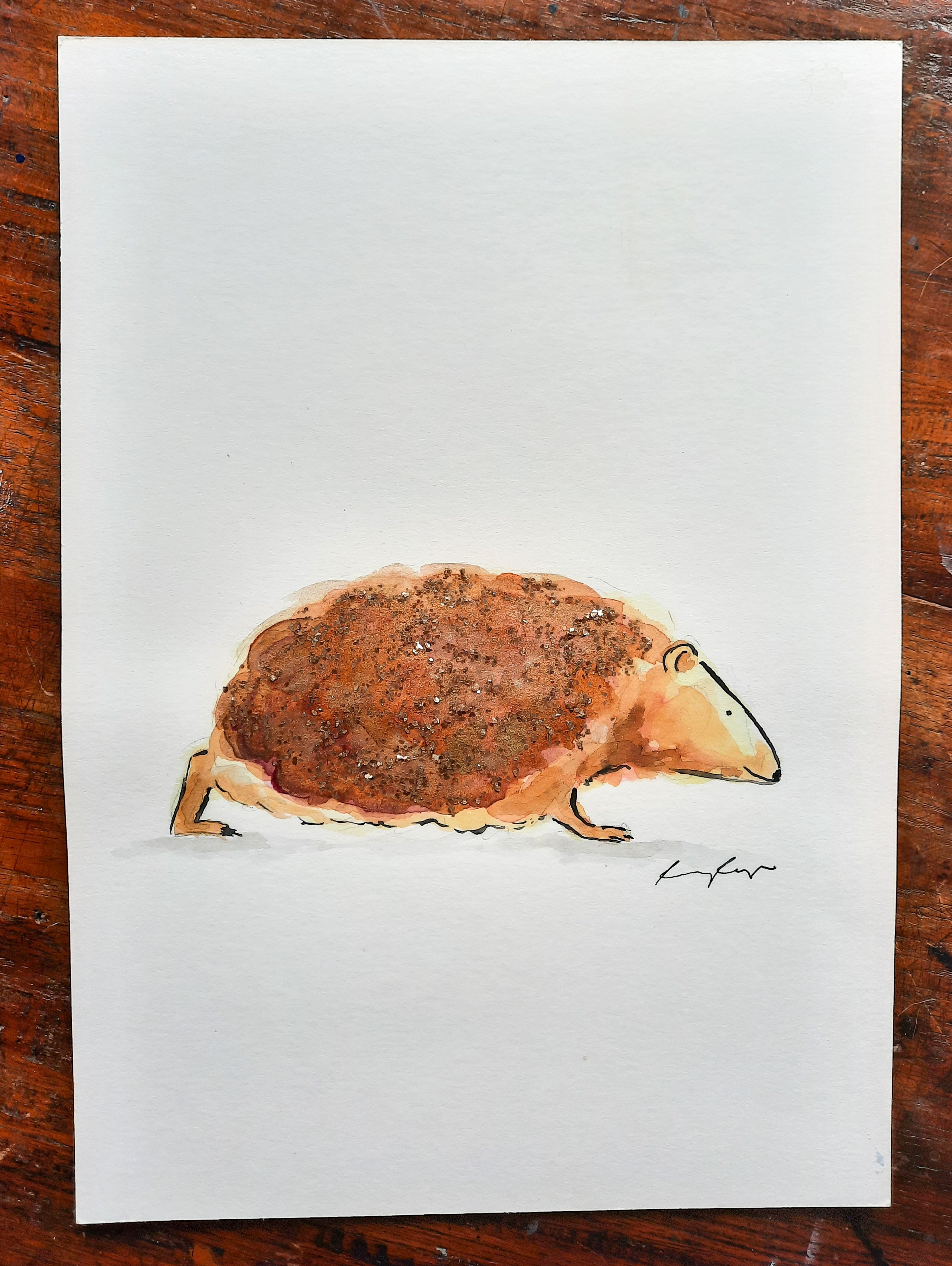 Hedgehog Original Painting