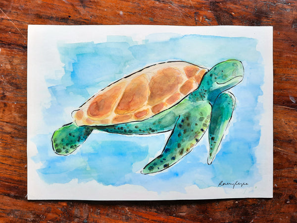 Walter the Turtle Original Painting