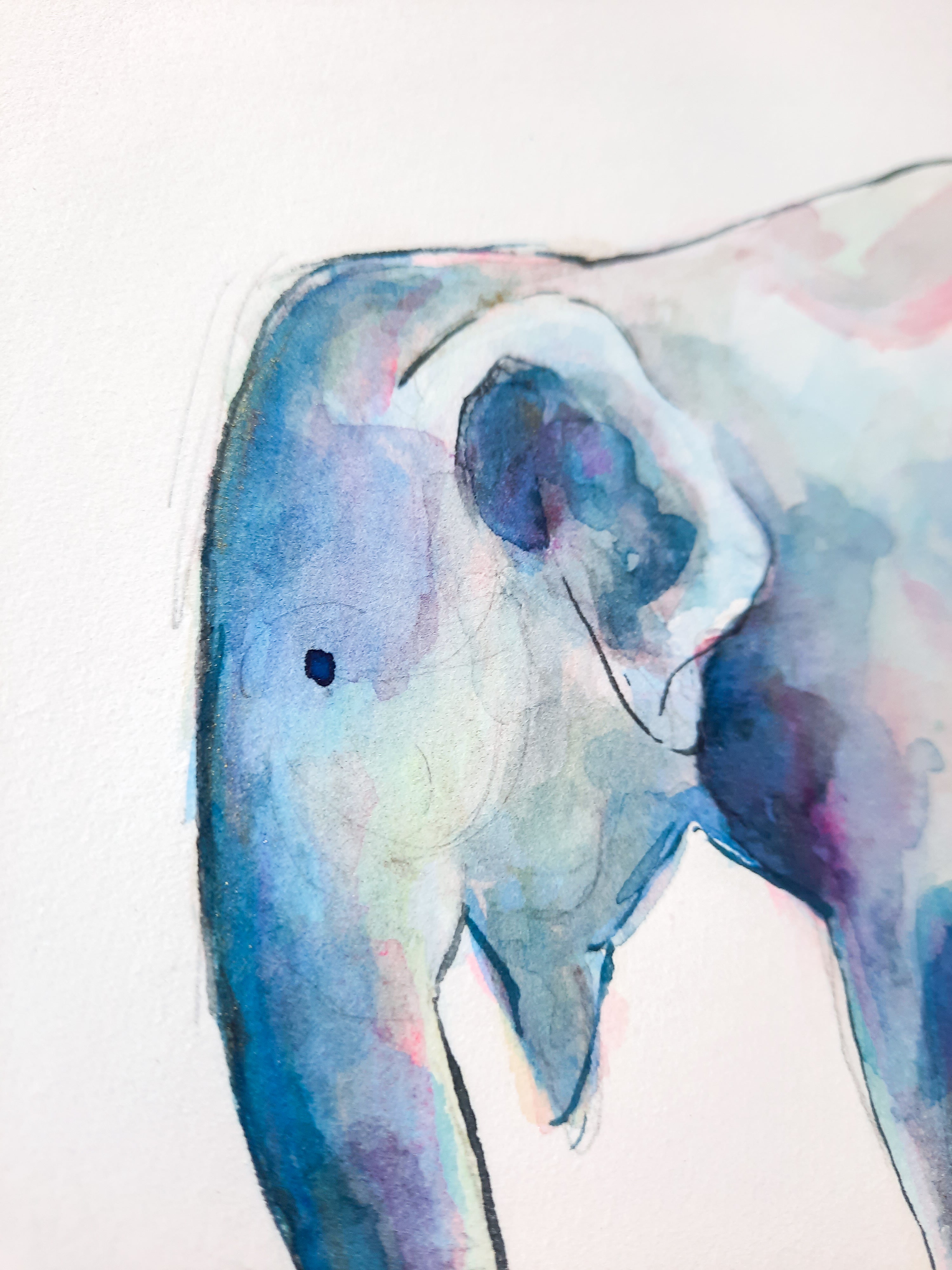Elephants Original Painting