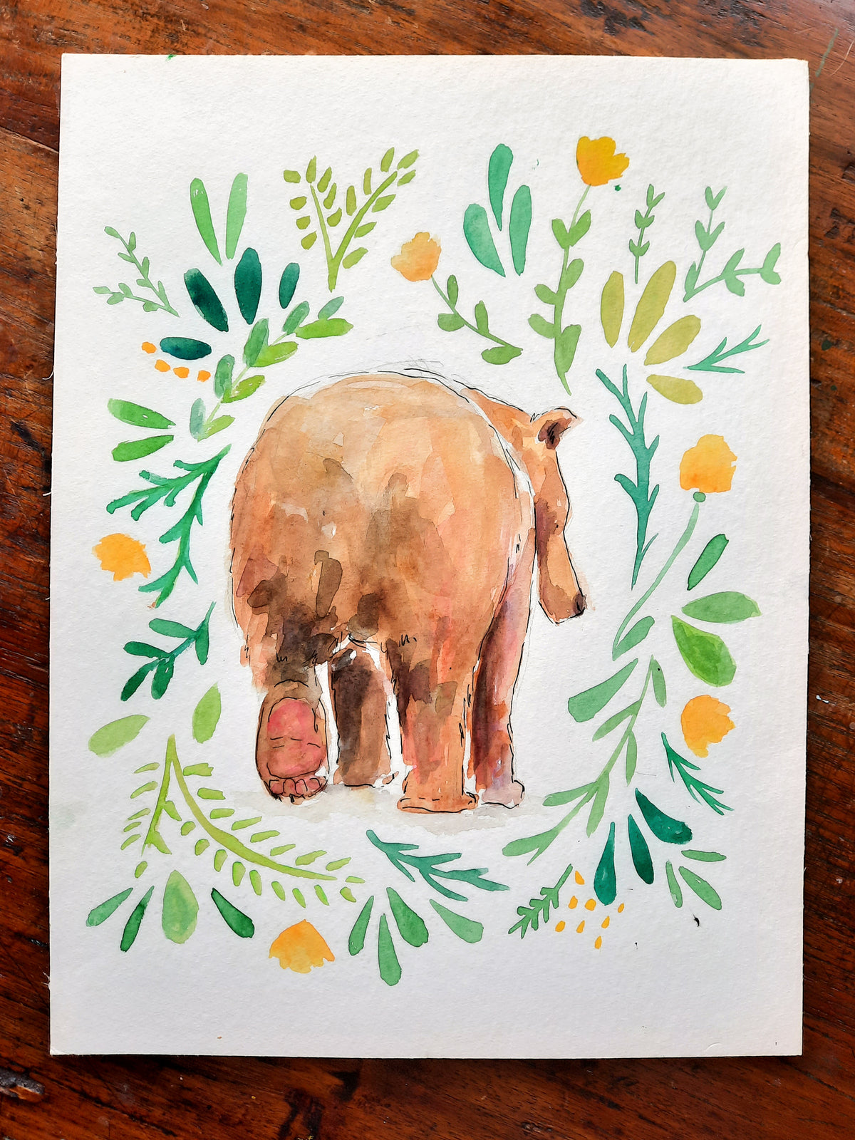Bear on a Jaunt Original Painting