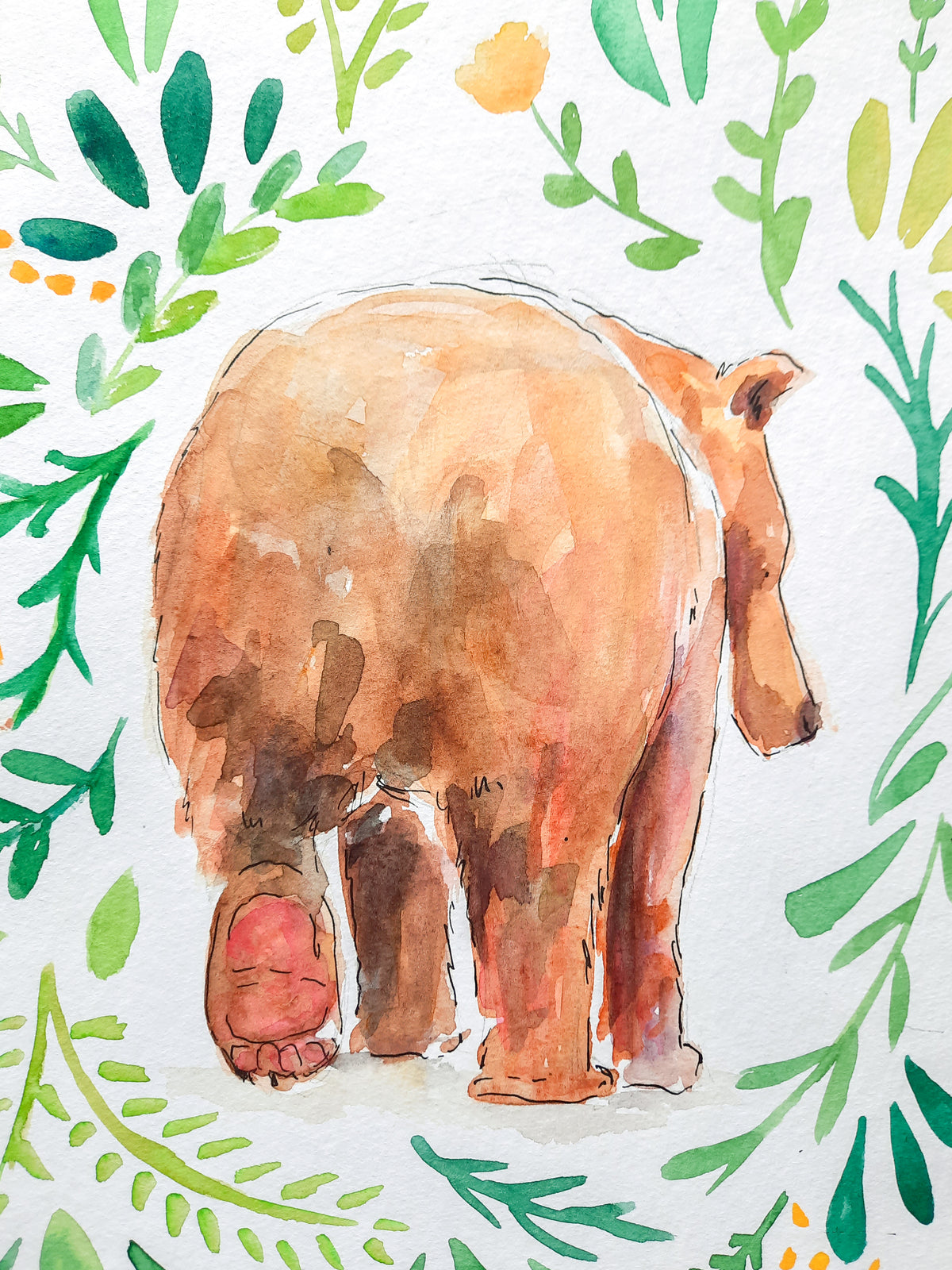Bear on a Jaunt Original Painting