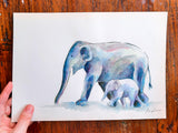 Elephants Original Painting
