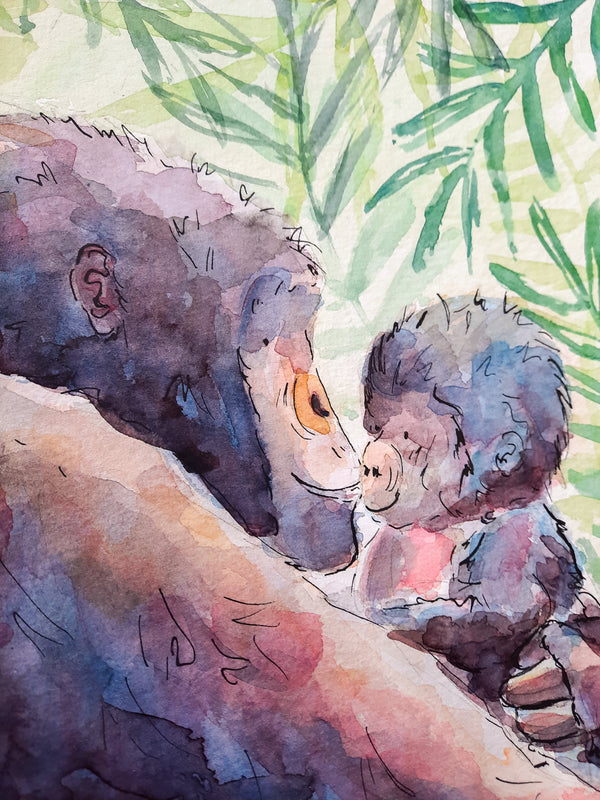 Gorillas Original Painting