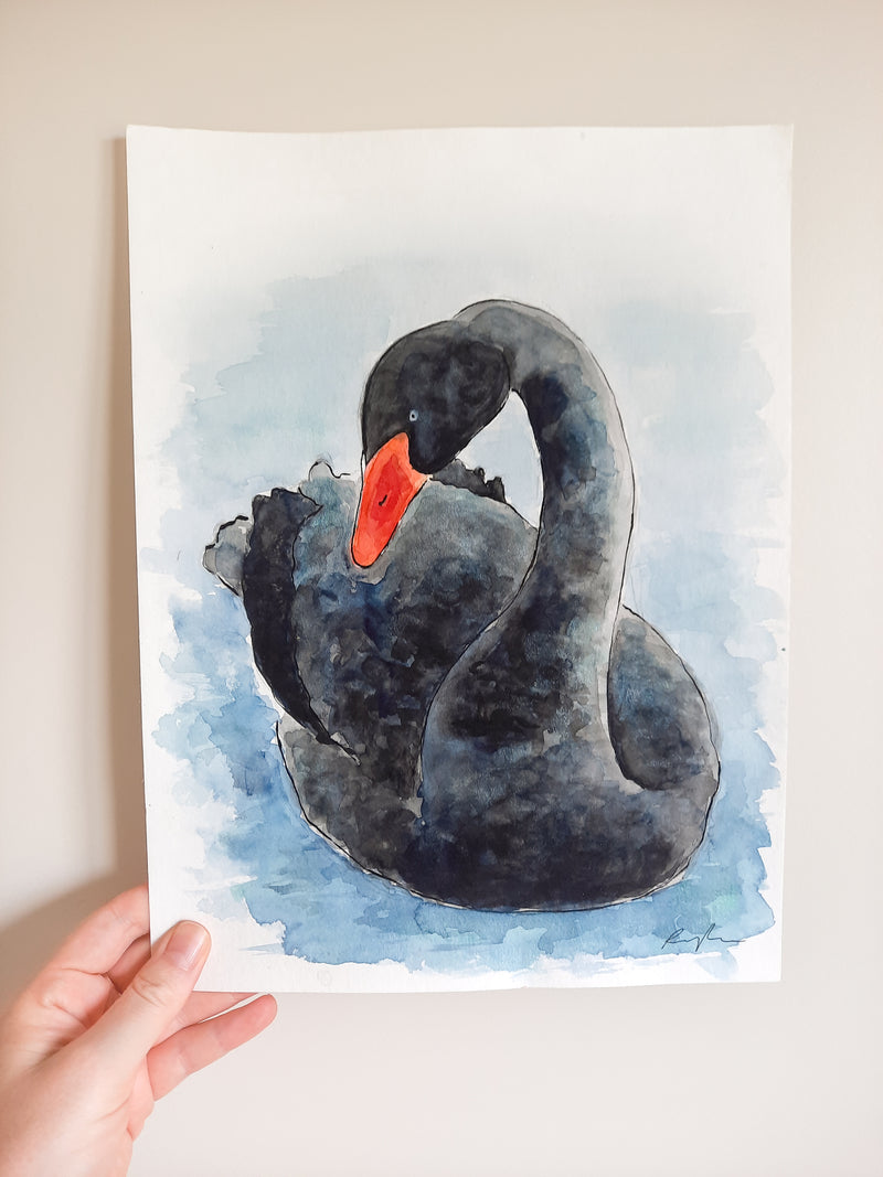 Black Swan Original Painting