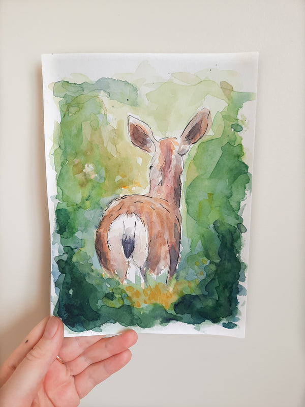 Deer in the Woods Original Painting