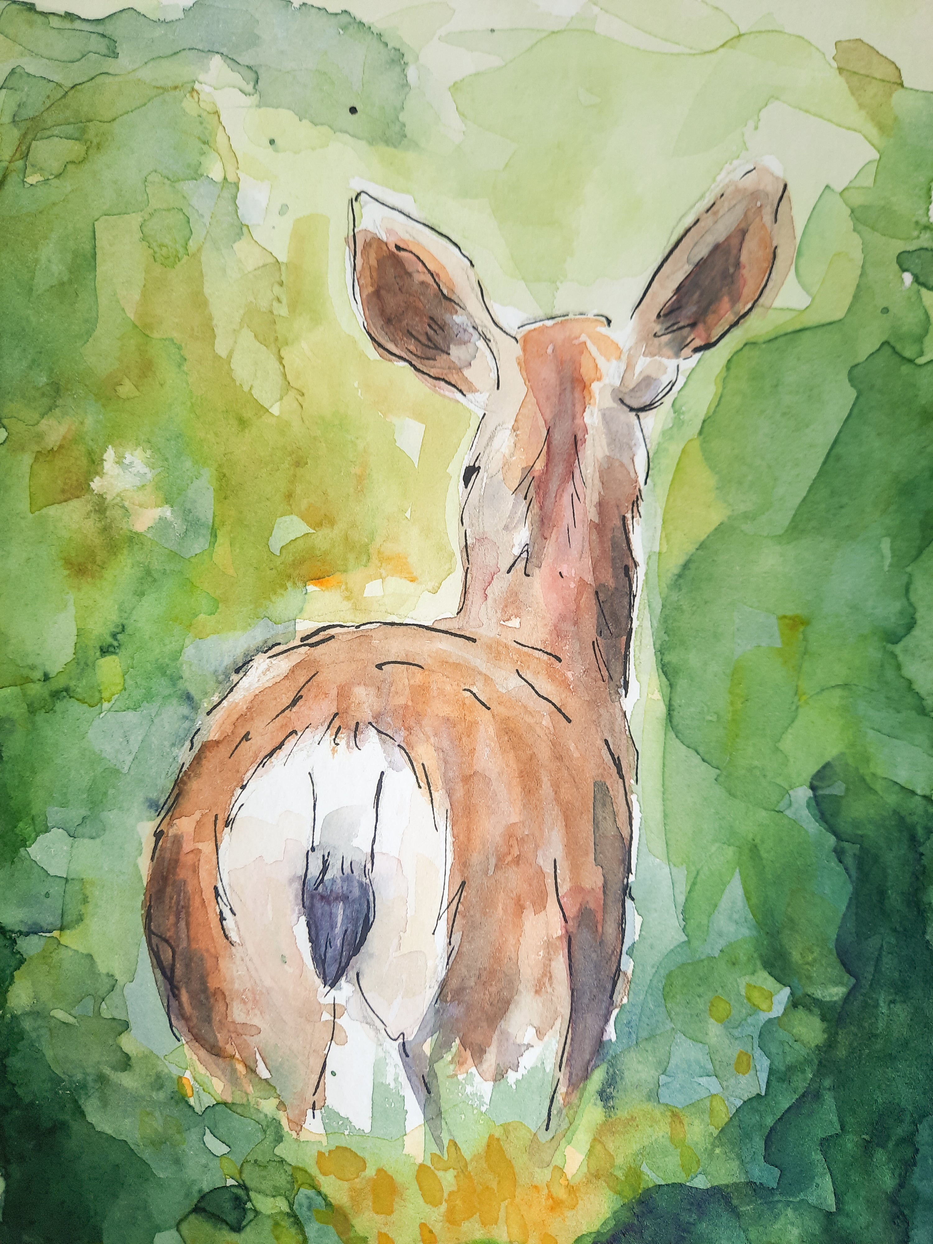 Deer in the Woods Original Painting