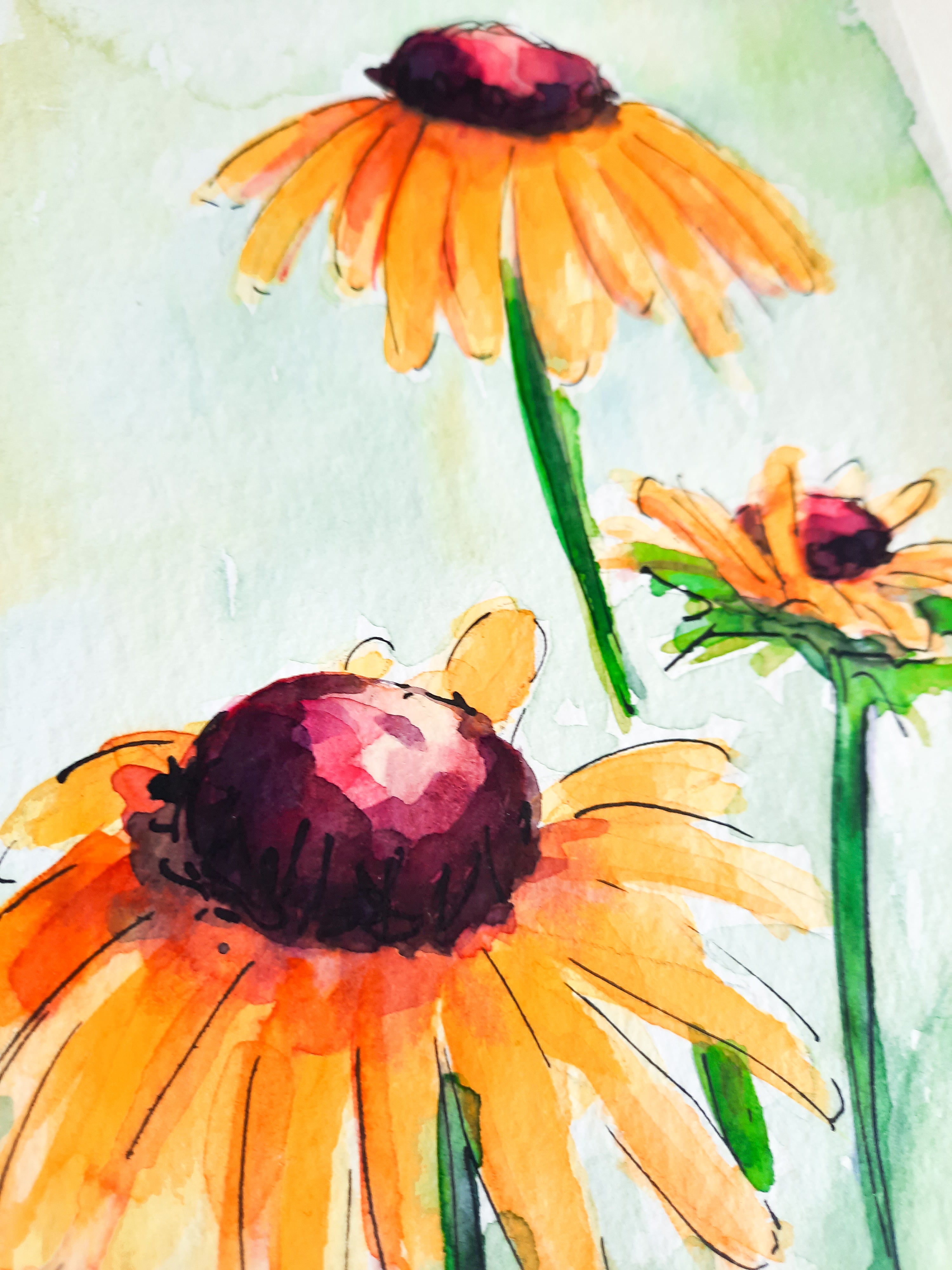 Flower Studies (set of 4) Original Paintings