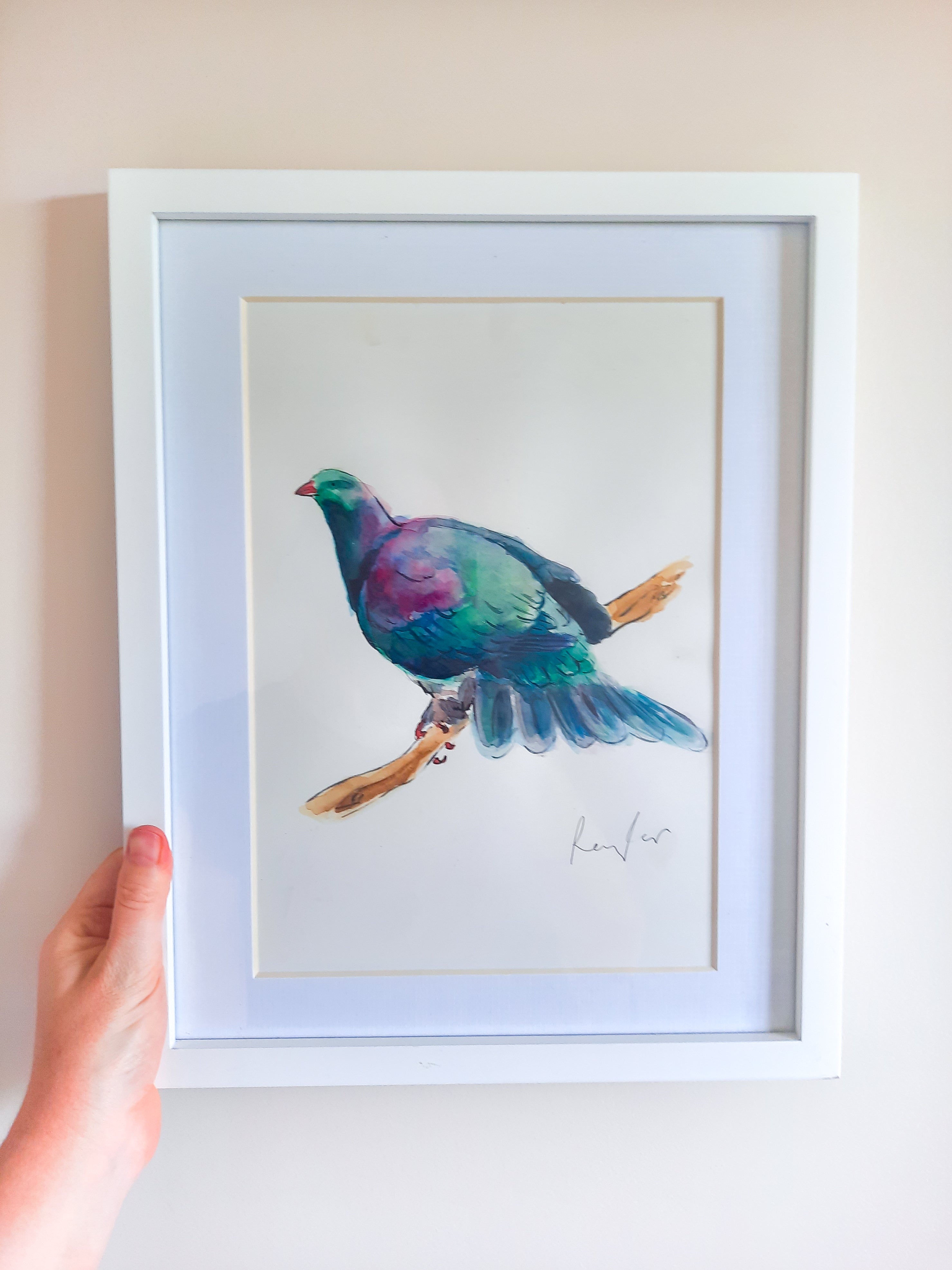 Kererū Original Painting - FRAMED