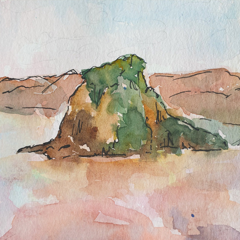 Piha Original Painting - Raewyn Pope Illustration