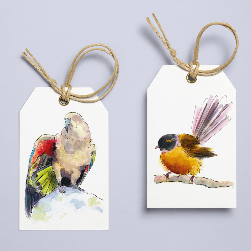 NZ Birds Christmas Tags - Printable