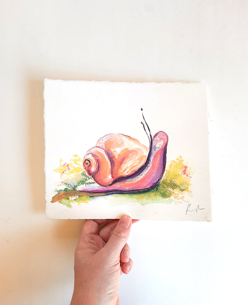 The Curious Snail // Original Painting