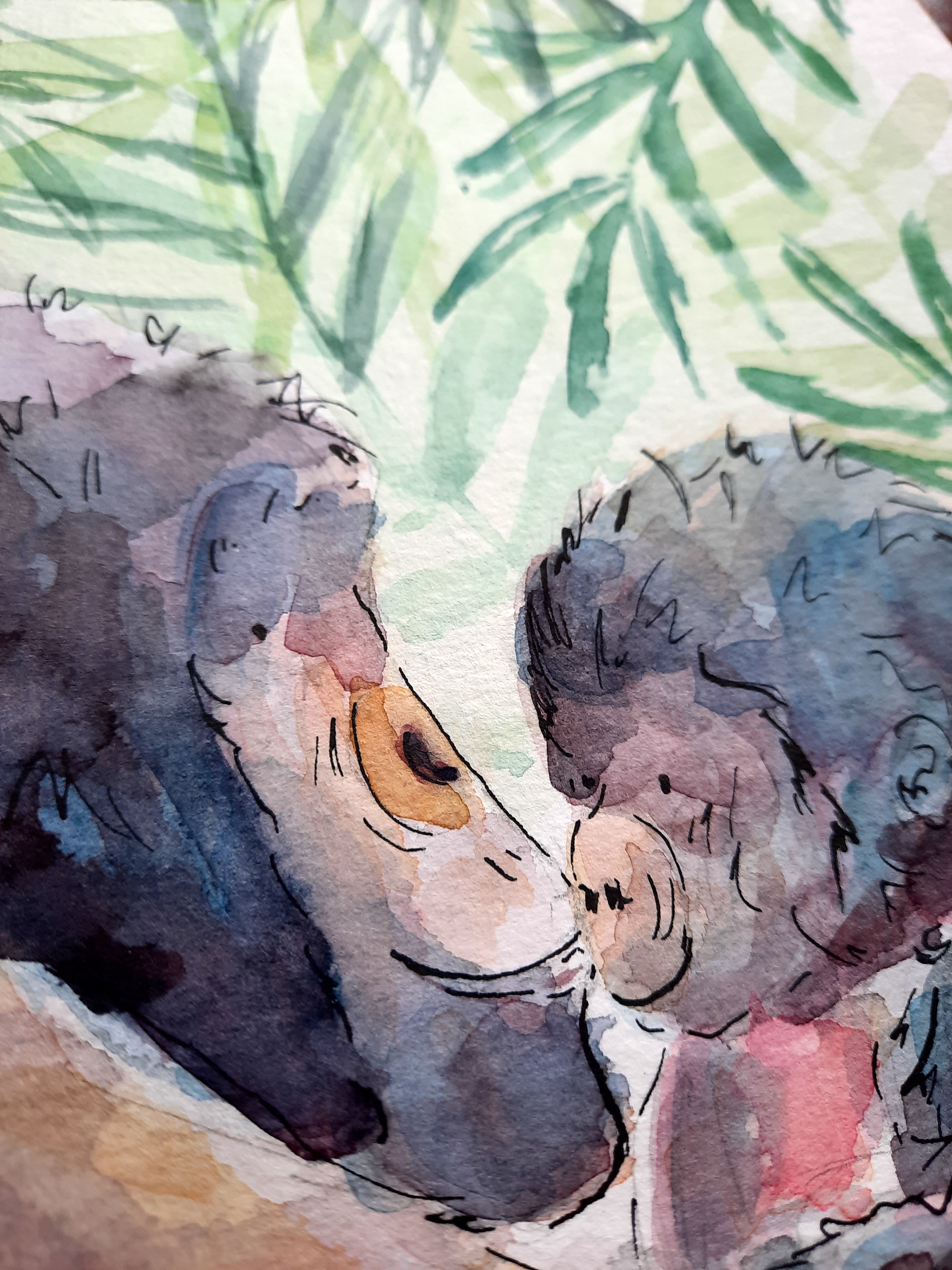 Gorillas Original Painting