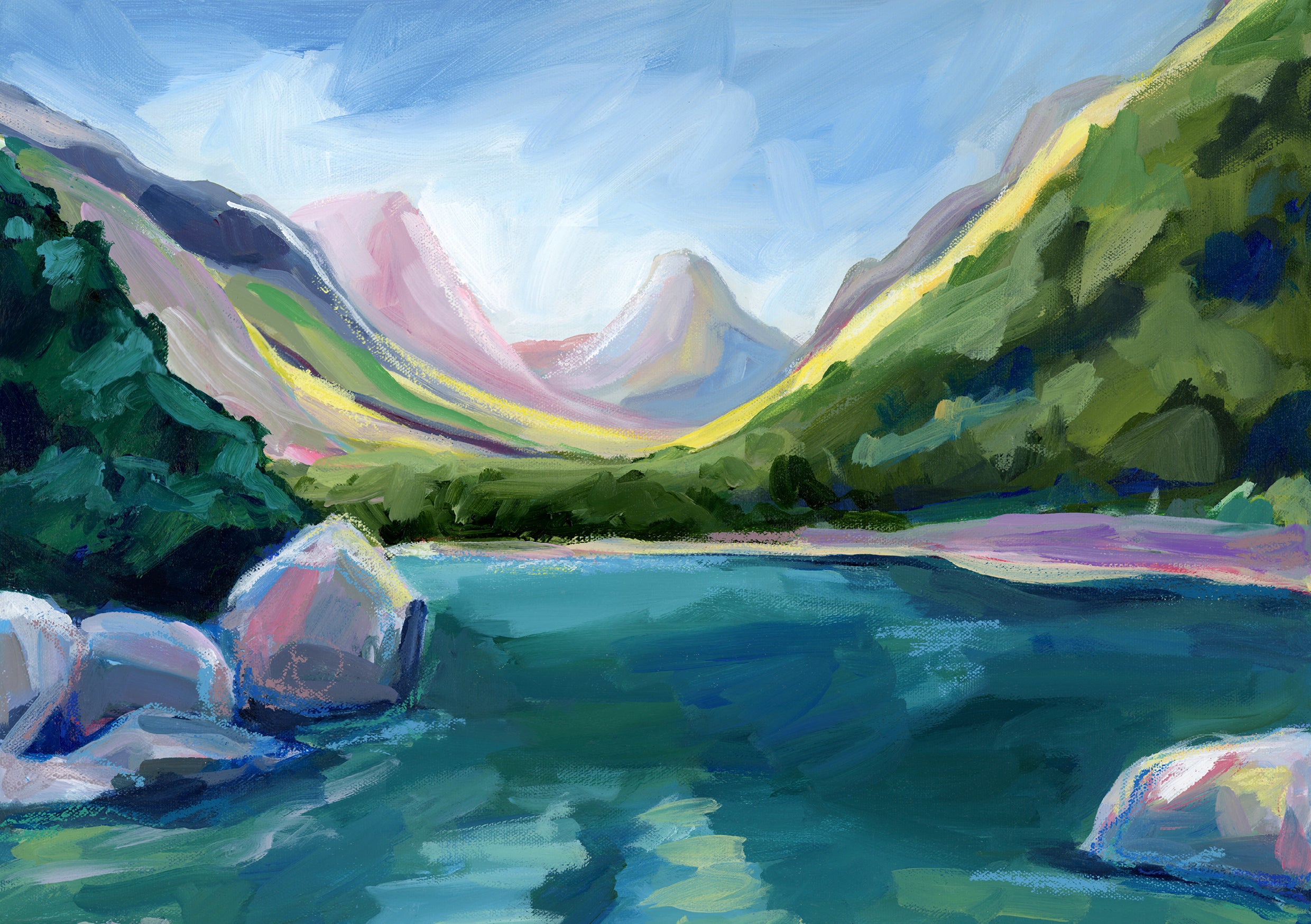 Lake Mackenzie  //  Canvas Art Print A4