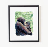 Jane & Fiona the gorillas - Raewyn Pope Illustration